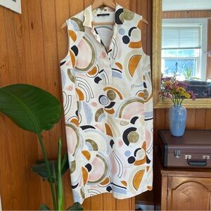 Lafayette 148 New York Abstract Watercolor Dress